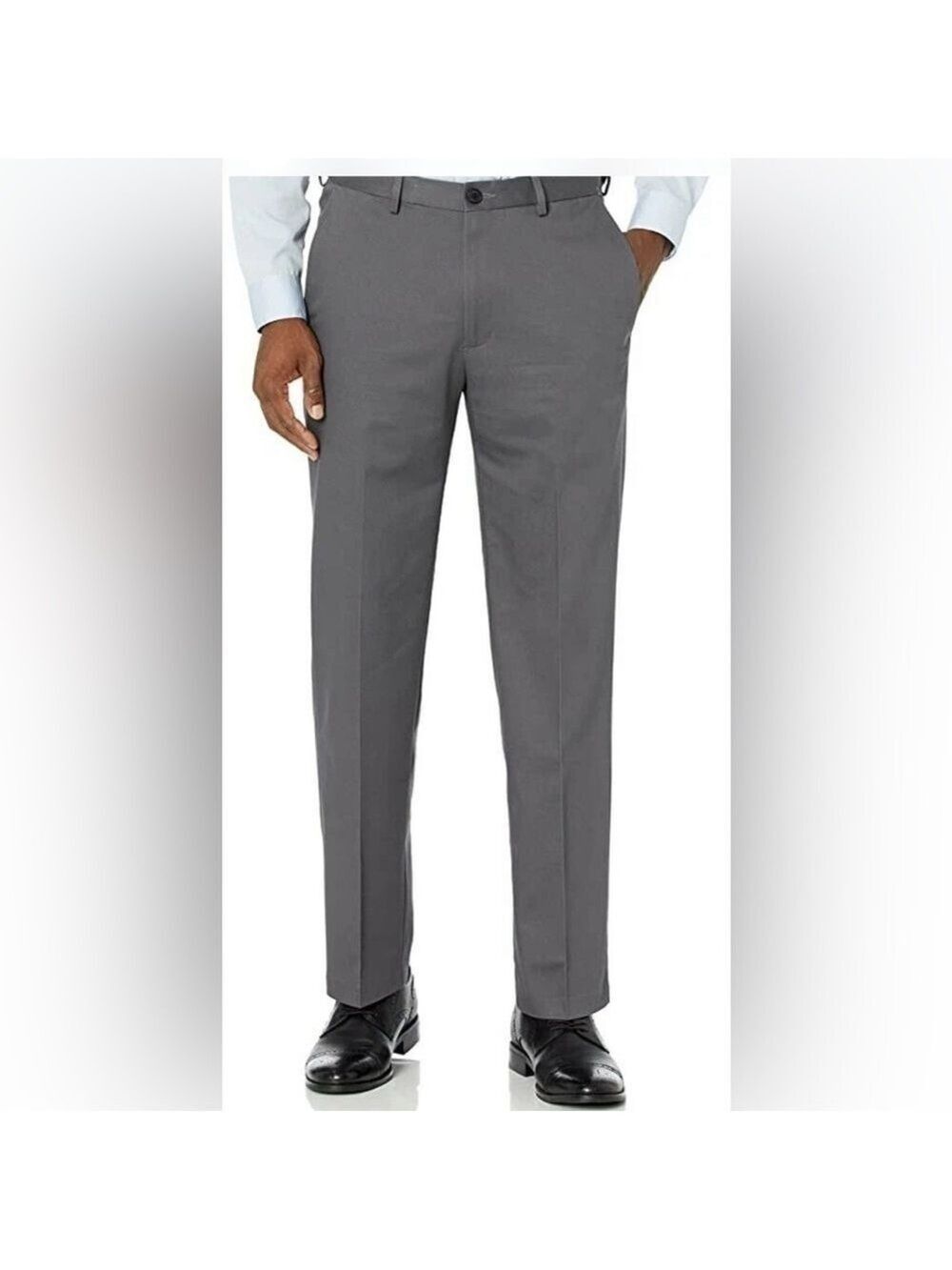 Haggar Men’s Classic Fit Stretch Cool 18 Pro Heather Grey Dress Pants - NWT
